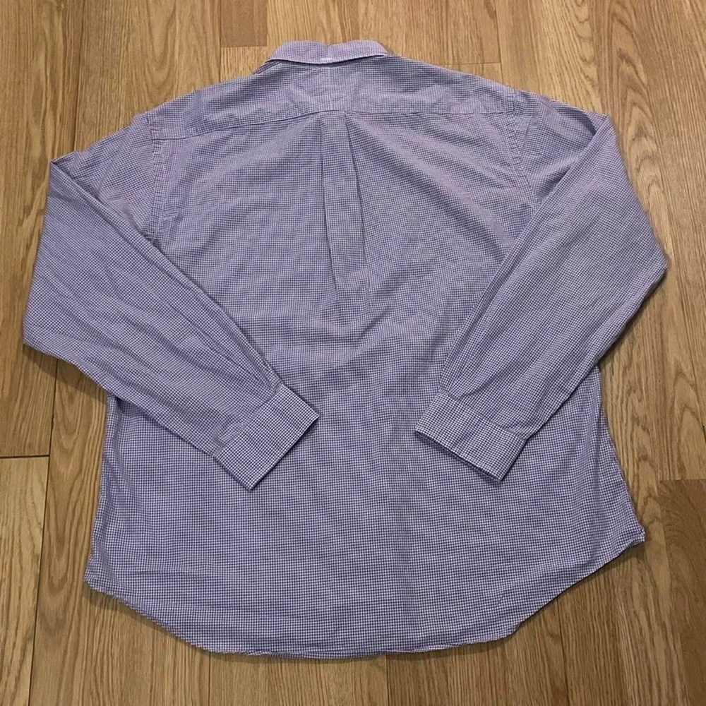 Polo Ralph Lauren Men’s XL Long Sleeve Button Down Shirt Purple Gingham Custom